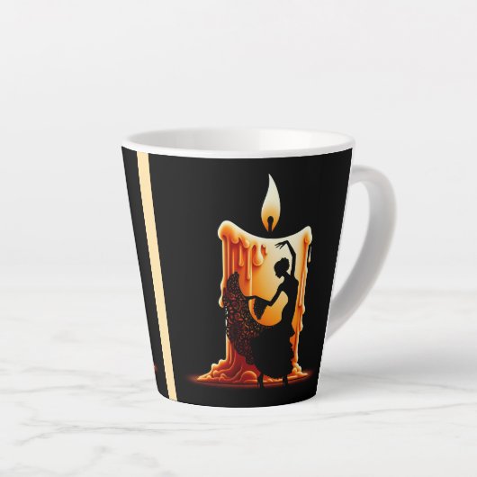 Tasse Latte Danseuse de flamenco (Angle droit)