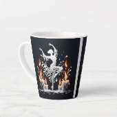 Tasse Latte Danseuse de flamenco (Angle gauche)