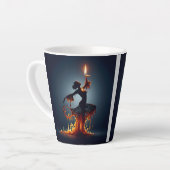 Tasse Latte Danseuse de flamenco (Angle gauche)