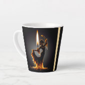 Tasse Latte Danseuse de flamenco (Angle gauche)