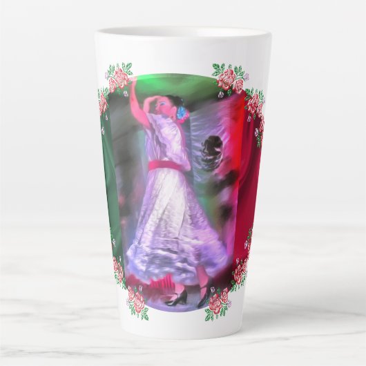 Tasse Latte Danseuse mexicaine 0175 (Devant)