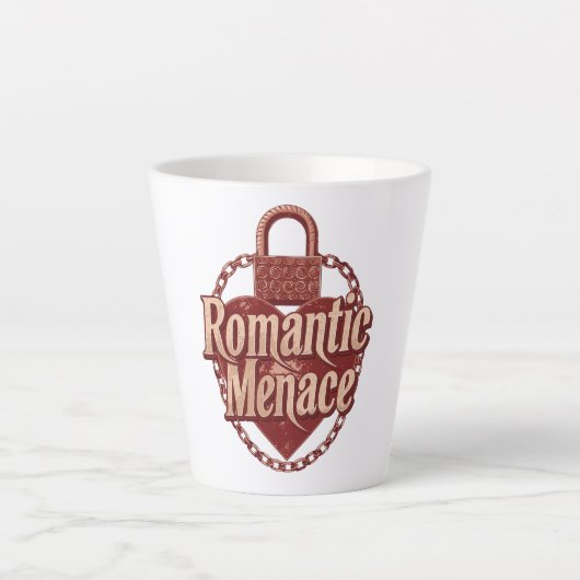 Tasse Latte Dark Love Quote with Chains and Heart (Devant)