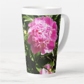Tasse Latte Dark rose peonies (Angle droit)