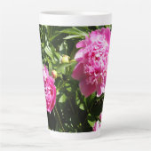 Tasse Latte Dark rose peonies (Devant)