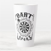 Tasse Latte Dart est mon sport (Devant)