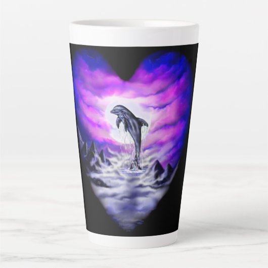 Tasse Latte Dauphin clair de lune (Devant)
