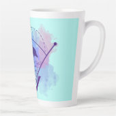 Tasse Latte Dauphin géométrique moderne (Droite)