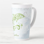 Tasse Latte Dauphin vert Bouge Latte personnalisée (Angle droit)