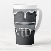 Tasse Latte David Nom en Métal Liquide Chrome (Angle droit)