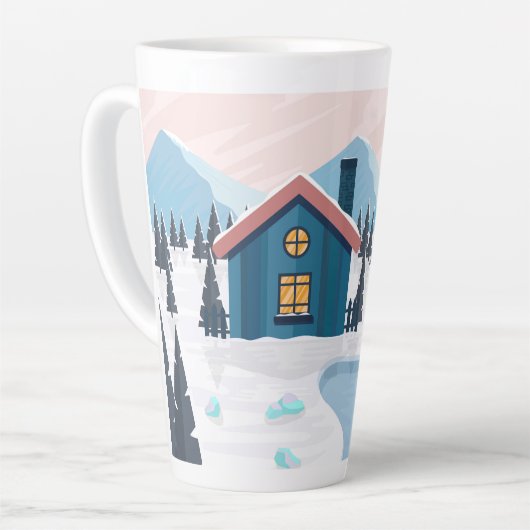 Tasse Latte De beaux paysages enneigés (Angle gauche)