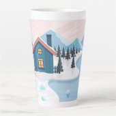 Tasse Latte De beaux paysages enneigés (Devant)