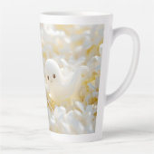 Tasse Latte De beaux petits fantômes au milieu des fleurs blan (Droite)