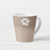 Tasse Latte De Belles Lignes, Magnolia (Angle droit)