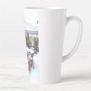 Tasse Latte De l'air froid, des vues confortables et des journ