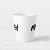 Tasse Latte de petite taille avec police Sunlight (Devant)