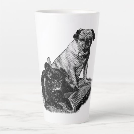 Tasse Latte Début doux, duo joyeux (Devant)