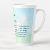 Tasse Latte Décembre Design Turquoise Birthstone (Droite)