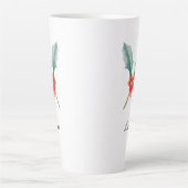 Tasse Latte Décembre Mois de naissance Flower Holly (Devant)