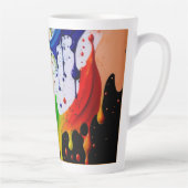 Tasse Latte Déchets de peinture 3D en néon coloré (Droite)