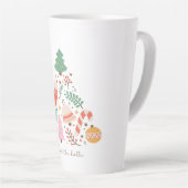 Tasse Latte Deck Les Halls Arbre De Noël (Angle droit)