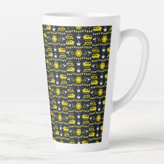 Tasse Latte Décor camping Caravan (Droite)