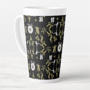 Tasse Latte Décoration de maison à motif danseur doré