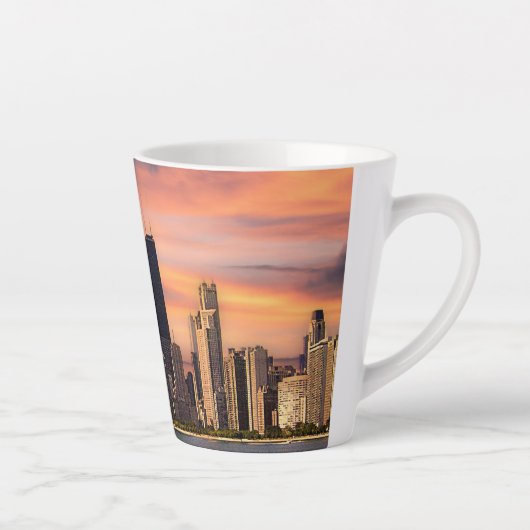 Tasse Latte Deep Sunset Chicago (Droite)