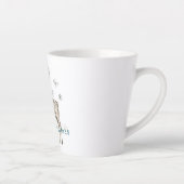 Tasse Latte Deer Blue Bow Snowflakes Christmas (Droite)