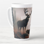 Tasse Latte Deer debout majoritairement dans Misty Mountain (Angle gauche)