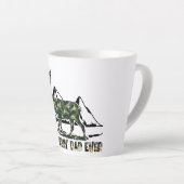 Tasse Latte Deer Hunter | Pun | Meilleur papa | Camouflage (Angle droit)