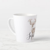 Tasse Latte Deer Pink Flowers (Angle gauche)
