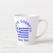 Tasse Latte Déesse grecque et drapeau de la Grèce (Droite)