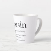 Tasse Latte Définition de cousin noir et blanc  (Angle droit)