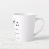 Tasse Latte Définition de cousin noir et blanc  (Droite)