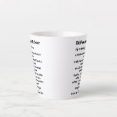 Tasse Latte Définition de facteur de différence Inspirationnel (Devant)