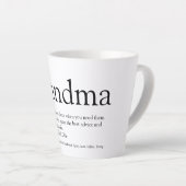 Tasse Latte Définition de grand-mère, grand-mère et meilleure  (Angle droit)