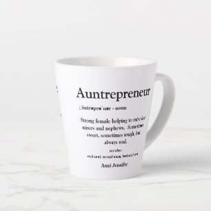 Tasse Latte Définition de la typographie de la tante la plus 