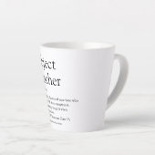Tasse Latte Définition typographique du meilleur professeur du (Angle droit)