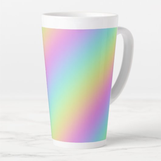 Tasse Latte Dégradé arc-en-ciel (Angle droit)
