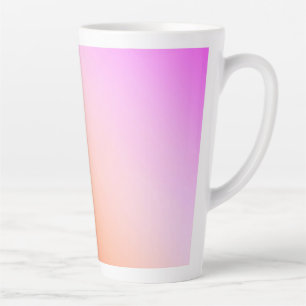 Tasse Latte Dégradé de coucher de soleil pastel radieux