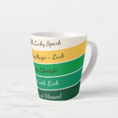 Tasse Latte Dégradé Moderne de la Saint-Patrick (Angle droit)
