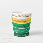 Tasse Latte Dégradé Moderne de la Saint-Patrick (Devant)