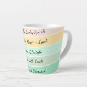 Tasse Latte Dégradé moderne de la Saint-Patrick (Angle droit)