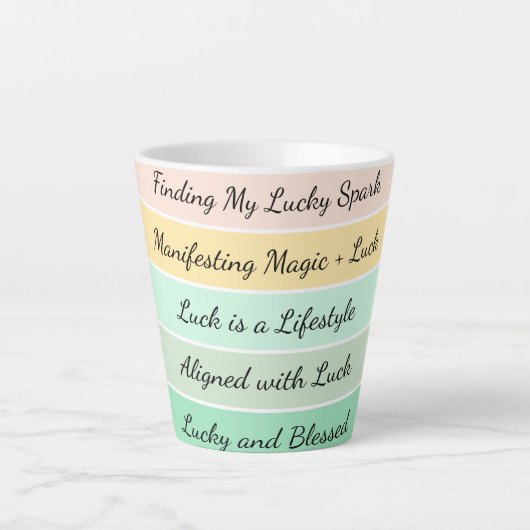 Tasse Latte Dégradé moderne de la Saint-Patrick (Devant)