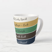 Tasse Latte Dégradé moderne de la Saint-Patrick (Angle droit)