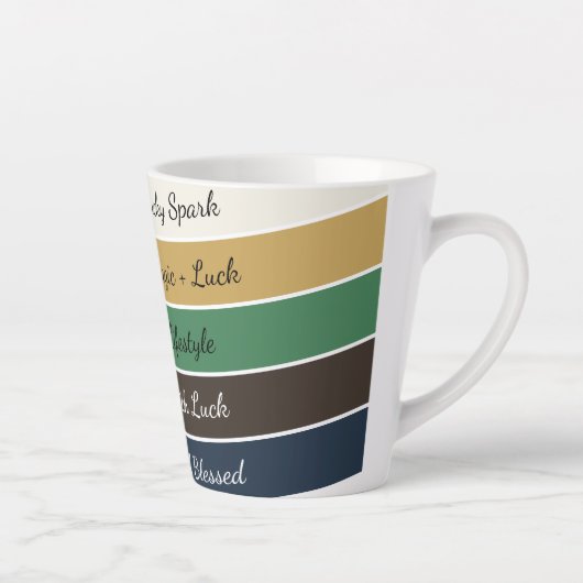 Tasse Latte Dégradé moderne de la Saint-Patrick (Droite)