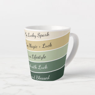 Tasse Latte Dégradé Moderne de la Saint-Patrick