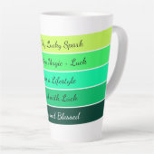 Tasse Latte Dégradé moderne de la Saint-Patrick (Angle droit)