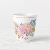 Tasse Latte Délicatesse de la boue latte florale (Devant)