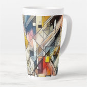 Tasse Latte Délice géométrique (Angle droit)